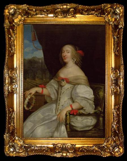 framed  Louis Ferdinand Elle Portrait of Mademoiselle de Montpensier, ta009-2